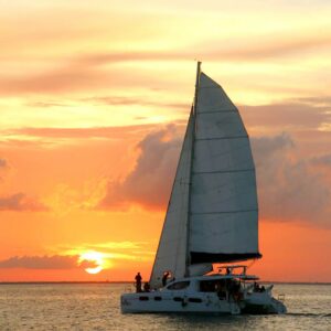 sunset sailing
