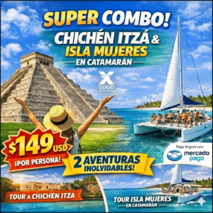 super combo: chichén itzá + isla mujeres en catamarán.